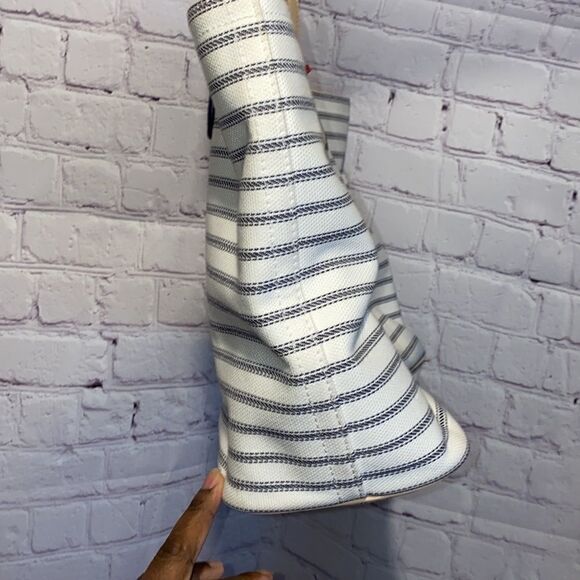 COACH SAINT JAMES Tote Nautical Stripe Weekend Beach Shoulder Bag Purse - Picture 7 of 16